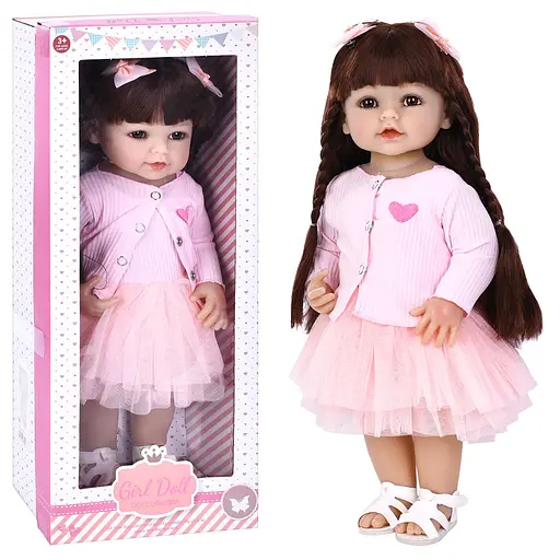 Кукла 6780 с длинными волосами для причесок, в стильной одежде, 52 см в красивой коробке