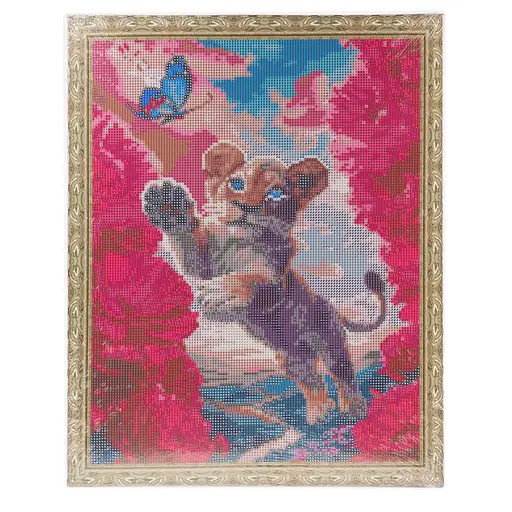 Набір з алмазною мозаїкою "Левеня" 40*50 см, IDEA2-CK6556, ТМ "99IDEAS" - фото 6