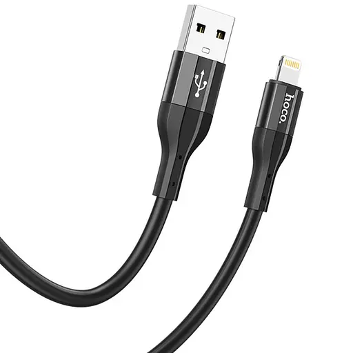 Дата кабель Hoco X72 Creator silicone USB to Lightning (1m) Black - фото 2