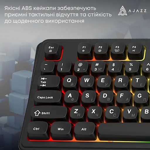 Клавіатура ігрова дротова Ajazz AF-B-98 USB Black - фото 9