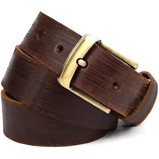 Ремінь LIMARY коричневий тертий цільний 130х4х0.4 см acs0032080 - фото 1