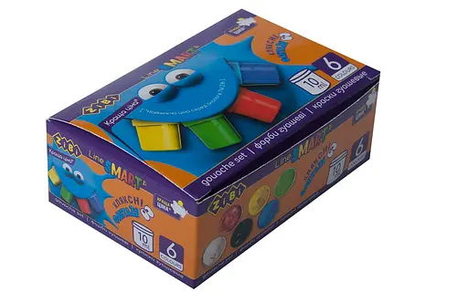 Фарби гуашеві, 6 кольорів, 10 мл, ZB.6650