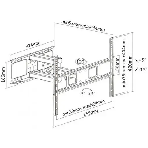 Настенный крепеж Brateck LPA52-466 - фото 3