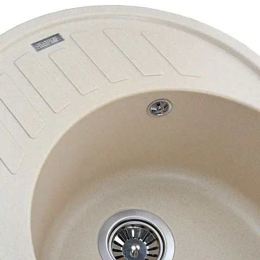 Кухонна мийка гранітна Globus Lux Arno слонова кiстка 620x500 - фото 3