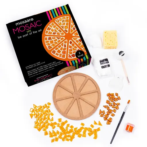 Набір для творчості скляна мозаїка Апельсин Mosaaro MA2033, 2 рівень - фото 2