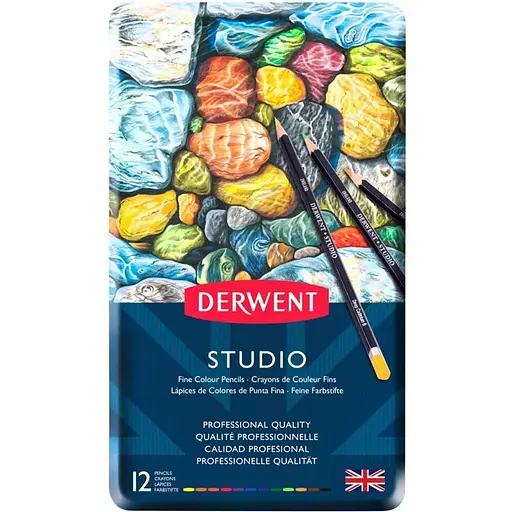 Цветные карандаши Derwent Studio 12 цв. - фото 1