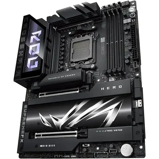 Материнская плата Asus ROG Crosshair X870 HERO sAM5 X870 4xDDR5 M.2 HDMI WiFi BT ATX - фото 10
