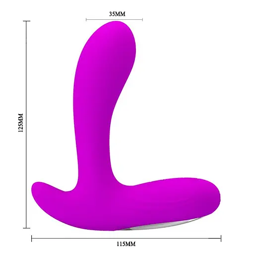 Масажер простати Pretty Love Backie Prostata Stimulator, 12.5 см фіолетовий - фото 3