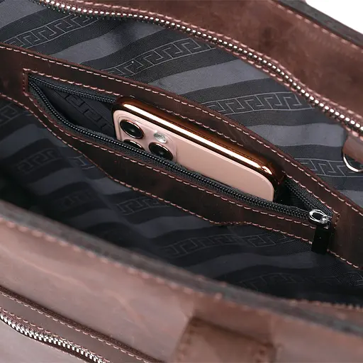 Кожаная женская сумка-шоппер Shvigel 36х33х8.5 см sum0020177 - фото 6