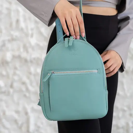 Кожаный рюкзак Groove S тиффани - фото 10