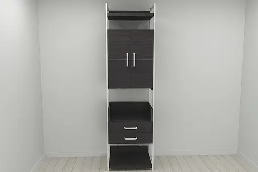 Шафа Гардероб Уні секція 5 серії Коннект Ferrum-decor 220x60x50см Білий метал ДСП Венге Магія 32 мм (FRD-104520) - фото 9