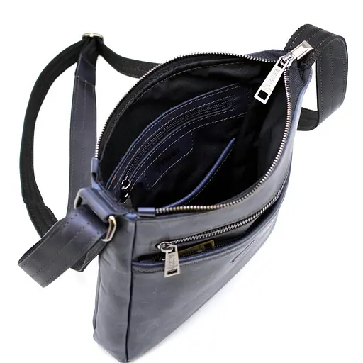 Чоловіча шкіряна сумка через плече TARWA 22х25.5х3.5 см sum0025341 - фото 2