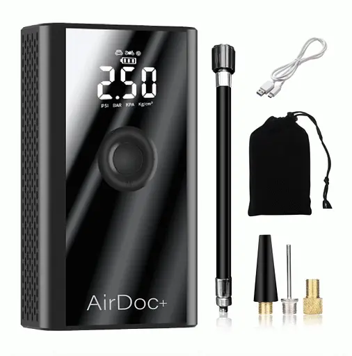 Насос электрический для велосипеда Portable wireless Air pump Мини насос AirDoc - фото 2