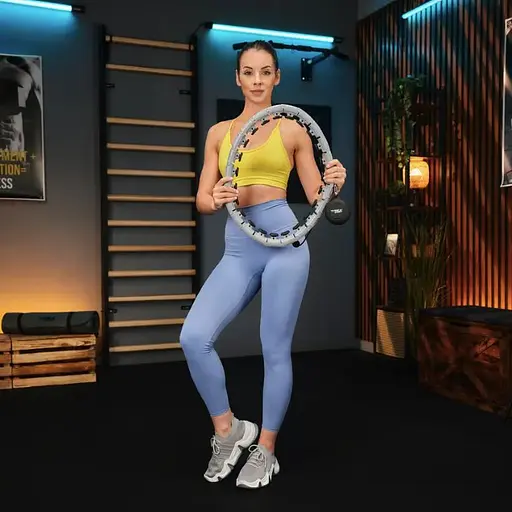 Хулахуп Trex Sport TX-010CHH массажный с утяжелителем серый - фото 4