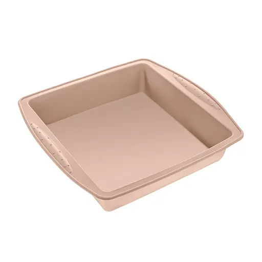 Квадратна силіконова форма для аерогрилю, духовки та мультипечі 24,5*26,5 см, Kitchen Master Бежевий 87450 - фото 6