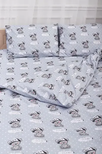 Пододеяльник Moon&Star Бязь Gold Люкс Teddy Boy Полуторный Евро 160x220 см - фото 4