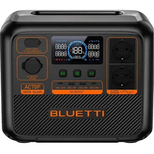 Зарядная станция Bluetti AC70P 1000W 864Wh - фото 2