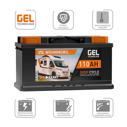 Акумулятор гелевий EXAKT 110Аh / 12V GEL - фото 3