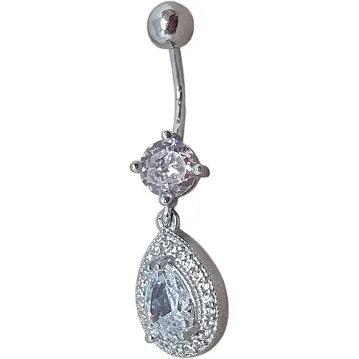 Серебряная серьга для пирсинга пупка Umax. 7000U