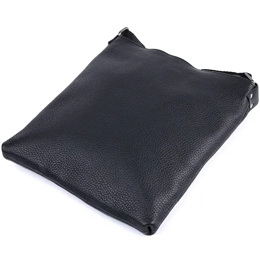 Тонка сумка для чоловіків через плече з натуральної шкіри SHVIGEL 23х24х1,5 см sum0027003 - фото 6