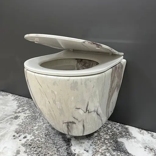 Подвесной унитаз VBI Vulcano sand VBI-020404, Мрамор - фото 5