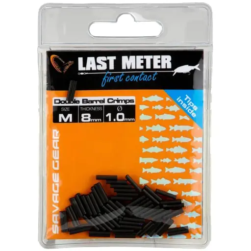 Трубка обжимная Savage Gear Double Barrel Crimps M 1.0mm (50 шт/уп) - фото 1