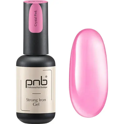 Гель PNB Strong Iron Gel Crystal Pink 8 мл - фото 1