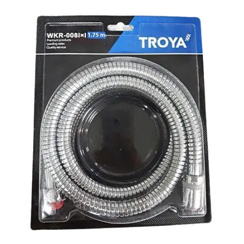 Шланг для душа Troya WKR-008 растяжной усиленная поворотная гайка 1,75м 30412 - фото 1
