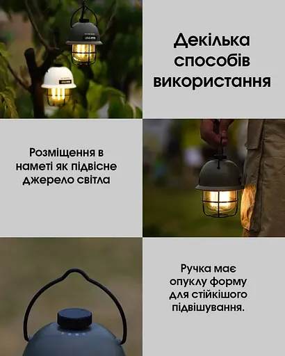 Кемпінговий підвісний ліхтарик Nitecore LR40 100лм з Power Bank Type-C (Білий) - фото 4