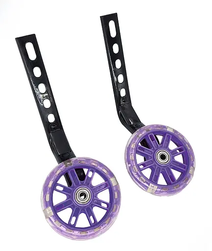 Опорні (тренувальні / додаткові) світлодіодні колеса для дитячого велосипеда 12'-20' фіолетовий (G0001001) - фото 1