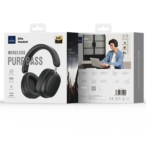 Навушники Wiwu Bluetooth TD-05 Elite Wireless Headphone чорні - фото 2