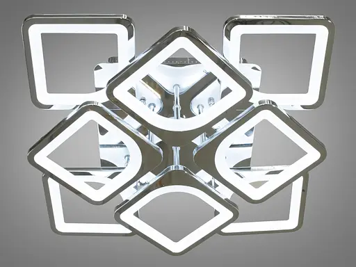 Світлодіодна люстра Romin смарт світильник з пультом dimmer 115 Вт хром - фото 2