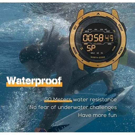 Тактические часы North Edge Mars Pro Yellow 5Bar - фото 8