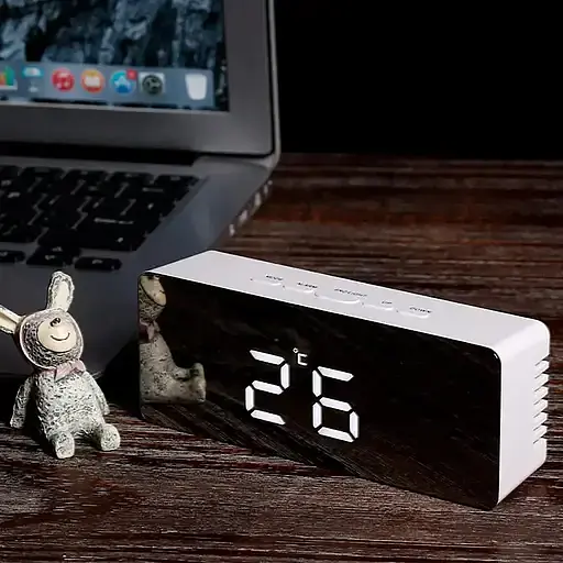 Часы настольные Technoline White/Black Mirror (WT475) - фото 14