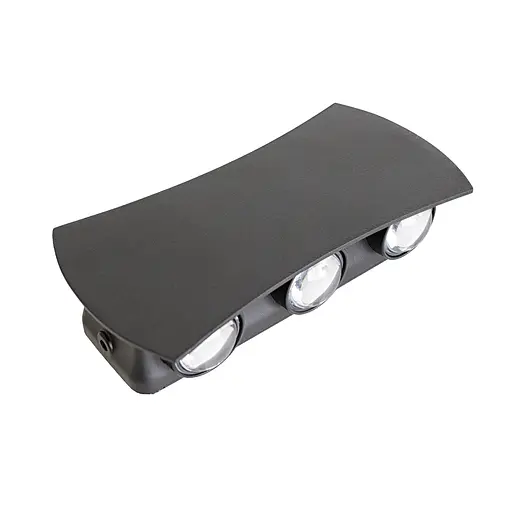Подсветка фасадная Brille LED 6W WW IP54 BK (AL-614/6) - фото 2