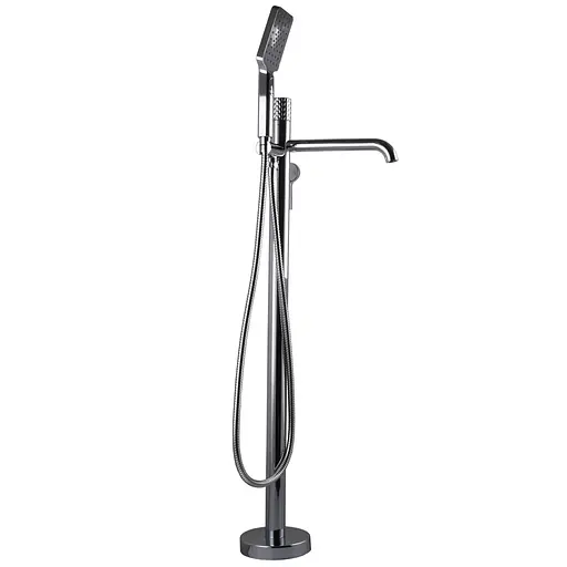 Смеситель для ванной TOPAZ MODERNO TMD-33113R-H78A напольный монтаж латунный с душем - фото 6