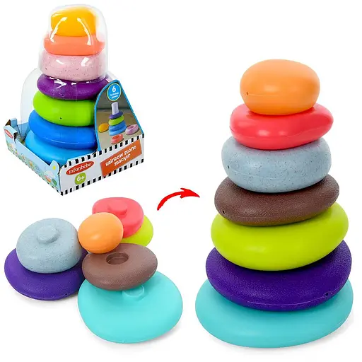 Пірамідка Bambi кільця PL201S-PL2202, 5 шт., 14.5x21x14.5 см - фото 2