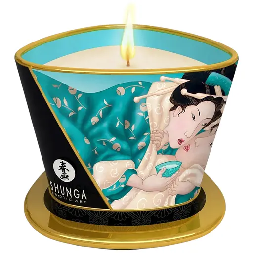 Масажна свічка Shunga Massage Candle Island Blossoms з афродизіаками 170 мл