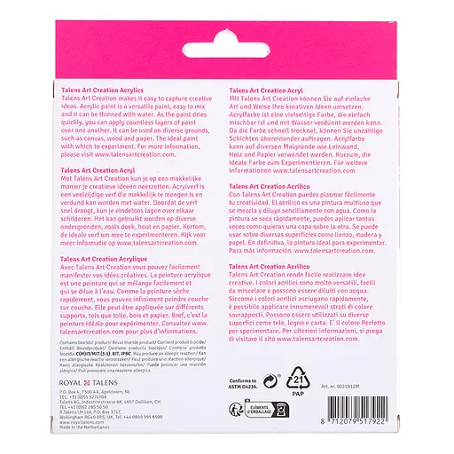 Набор акриловых красок, Talens Art Creation 12x12 мл ластиковая туба - фото 2