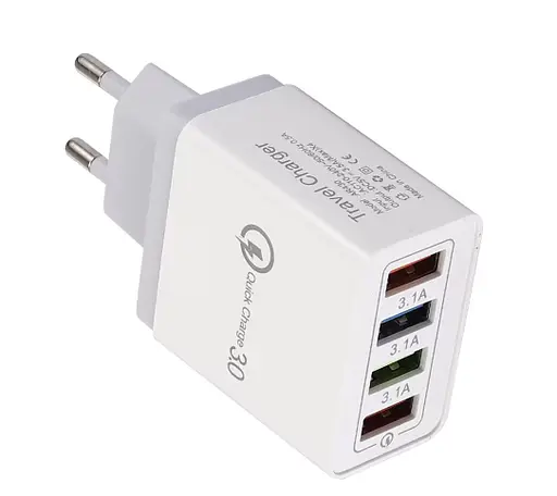 Зарядний пристрій 4 usb порту AR-430 блок живлення - фото 1