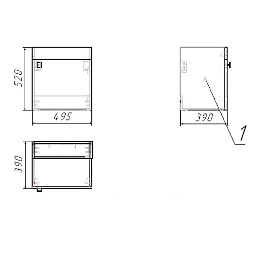 Тумба підвісна RJ Atlas із умивальником RJ Jenor RZJ510 50 см дуб RJFU005-10OK - фото 3