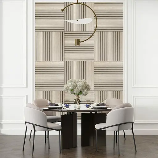 Покрытие виниловое самоклеющееся 3D рейки 600х600х2,8мм Дуб жемчужный песок SW-00002200 - фото 6