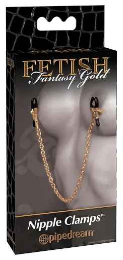 Затискачі для сосків Fetish Fantasy Gold Chain Nipple Clamps 32 см золотий - фото 4