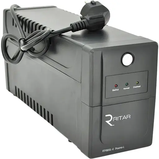 ИБП Ritar RTP800L-U (480W) Proxima-L, LED, AVR, 2st, USB, 2xSCHUKO socket, 1x12V9Ah, plastik Case. NEW!