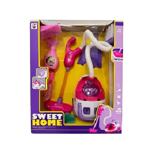 Пылесос детский, с аксессуарами, на батарейках, 40x12x31 см, 8039/8051