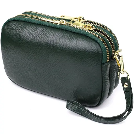 Кожаная сумка Vintage на три отделения для женщин 19х12х6.5 см sum0027599 - фото 2