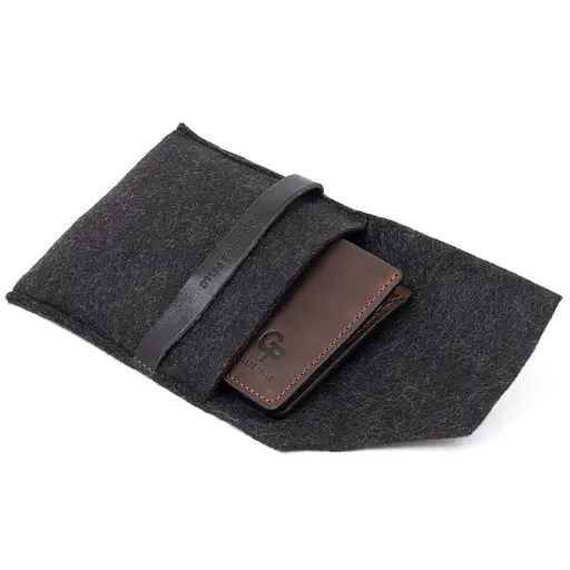 Кожаный портмоне Grande Pelle 12х8х1 см acs0016120 - фото 5