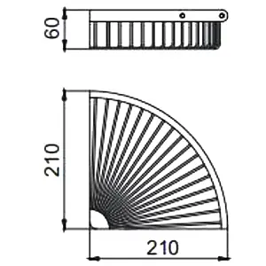 Полка угловая Frap 240x55мм F352 1/20 Нержавеющая сталь - фото 2