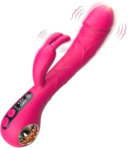 Вібратор I’MCUM Bunny Dildo Vibrator 10 режимів подвійної вібрації (7970379617740)