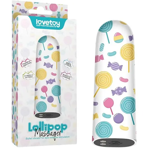 Вібратор для клітора Lovetoy Lollipop Massager 8.5 см мульти